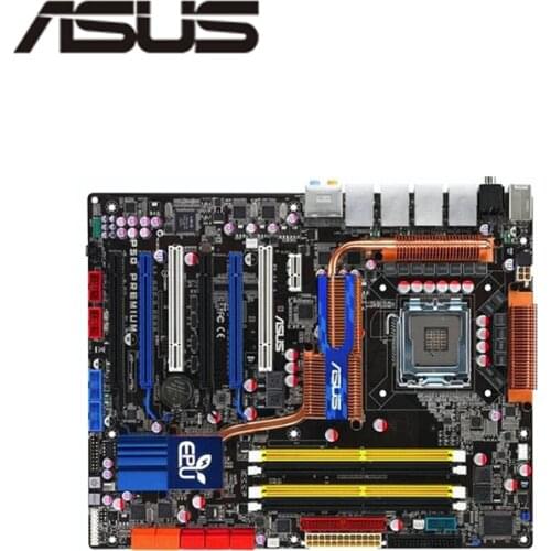 For Asus P5Q Premium Desktop Motherboard P45 Socket LGA 775 Q8200 Q8300 DDR2 Original Used Mainboard On Sale