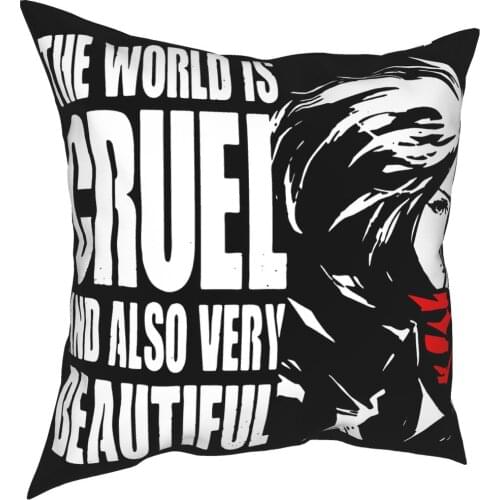 Mikasa Ackerman Attack On Titan Pillowcase Decoration Cushions Throw Pillow for Sofa Polyester Double-sided Printing Gift Idea