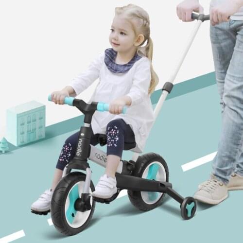 Multifunctional Kid Scooter Baby Bicycle Balance Bike Tricycle Ride on Toy Trolley Car Folding Travel Children Outdoor Protector