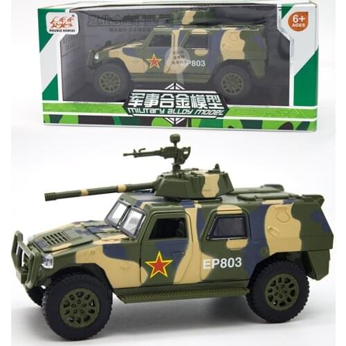 1:50 Military Car Model Toy Bring Back Strength Sound And Light Can Open The Door Simulation Alloy Car Military Car Model