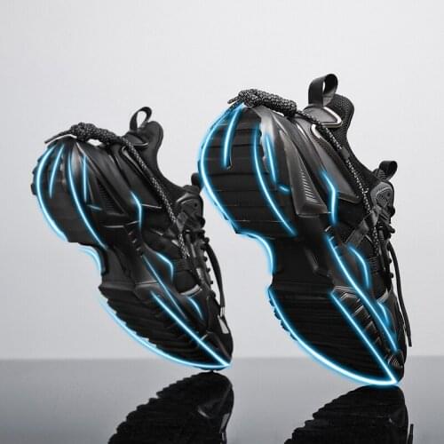 Platform Mens Shoes Sneakers Chunky Sneaker Man High Quality Height Increasing Spring Thick Sole Male Footwear Running Shoe 2021