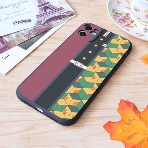 Kimetsu No Yaiba Demon Slayer Giyu Tomioka Demon Slaying Corps Uniform Print Soft Silicone Matt Case For Apple iPhone Case