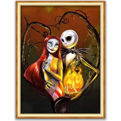 Tim Burton DIY 11CT Cross Stitch Embroidery Kits Craft Needlework Set Cotton Thread Printed Canvas Decoration Wholesale Hot Sell