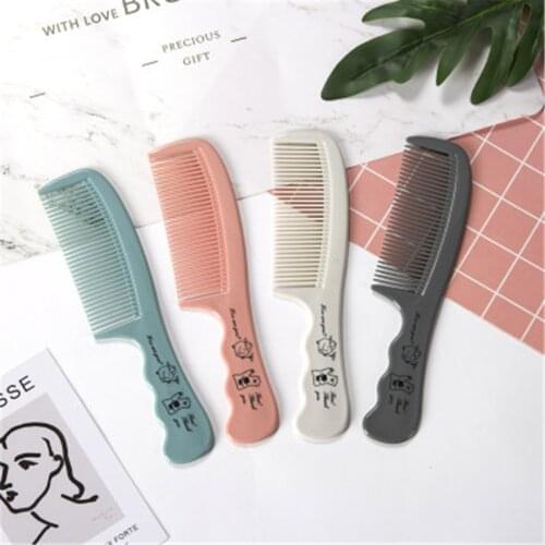 North Europe Style Cute Carton Hairdressing Comb Printed Multicolor Plastic Makeup Hairbrush E232
