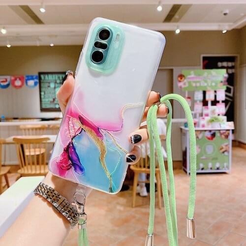 POCO F3 M3 X3 NFC Necklace Lanyard Shoulder Strap Cord Phone Case For Xiaomi Mi 11 Ultra Redmi Note 10S 10 9 Pro 9S K40 Cover