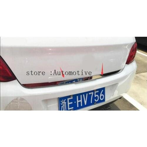 Fit 2012 2015 2016 2017 For Peugeot 301 Chrome Rear Trunk Tailgate Door Cover Tail Gate Trim Molding Garnish Styling 2013 2014