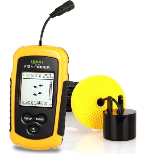 Portable Wired Fish Finder LCD Display Sonar Sensor Fishing Echo Sounder Depth Finder Alarm Transducer Fishfinder Bait Tool