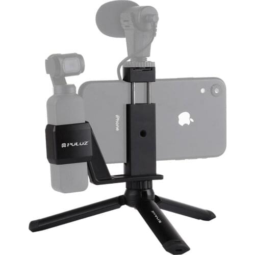 PULUZ DJI Osmo Action Accessories Extension Fixing Bracket OSMO Pocket Fixing Clip + Metal Mobile Phone Clip for DJI OSMO Pocket