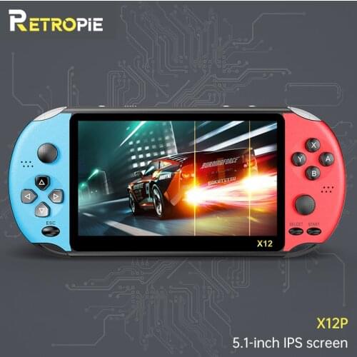 RETROPIE X12Pro Retro Video Handheld Game Console Cheap Childrens Gifts 5 Inch HD Screen 8GB Pre-Installed 3000 Games Arcade