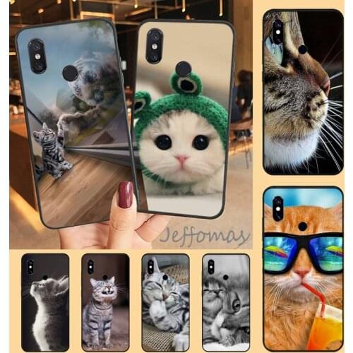 Cute Animal Cat Phone Case For Xiaomi Redmi note 7 8 9 t max3 s 10 pro lite coque shell cover funda