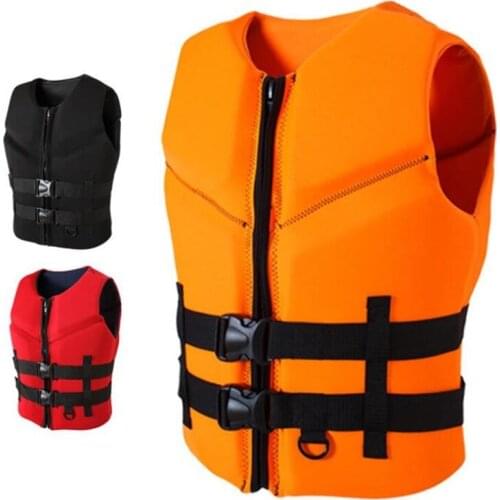 High Buoyancy Professional Life Jacket Vest Motorboat Collision Avoidance Fishing Life Vest Black Red 2021