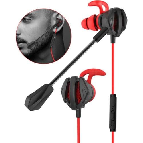 THS105 Portable Dynamic Noise Reduction In-Ear Wired Call Earphones Gaming Computer Earpiece With Dual Mic