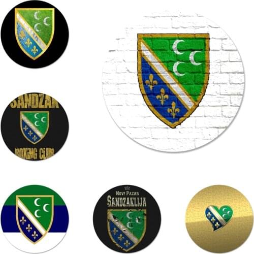 Vintage sandzak flag Badge Brooch Pin Accessories For Clothes Backpack Decoration gift 58mm