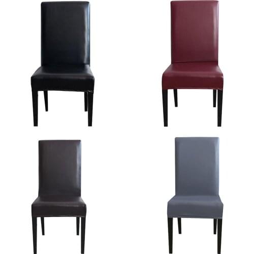 Waterproof Fabric Oil-proof Stretch Chair Cover Seat Spandex Stretch Elastic Slipcovers Chair Covers For Dining Room Kitchen