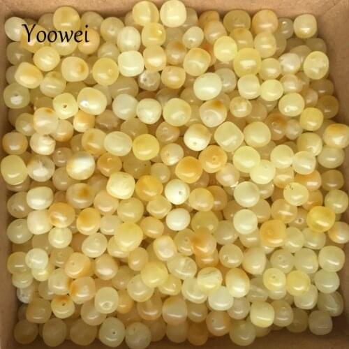 Yoowei Baltic Amber Bead Gemstone diy for Baby Teething Necklace Jewelry Making Certified Natural Amber Loose Beads Wholesale