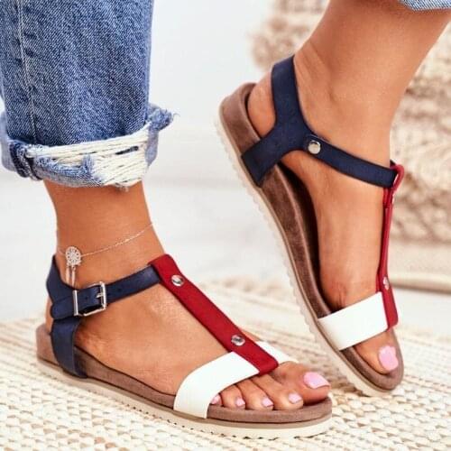 Womens Sandals 2021 Summer New College Style Low Heel Wedge Casual Fashion size 35-43