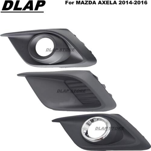 2PCS For Mazda 3 Axela 2014 2015 2016 Fog Lamp Hood Front Bumper Fog Light Cover Shell