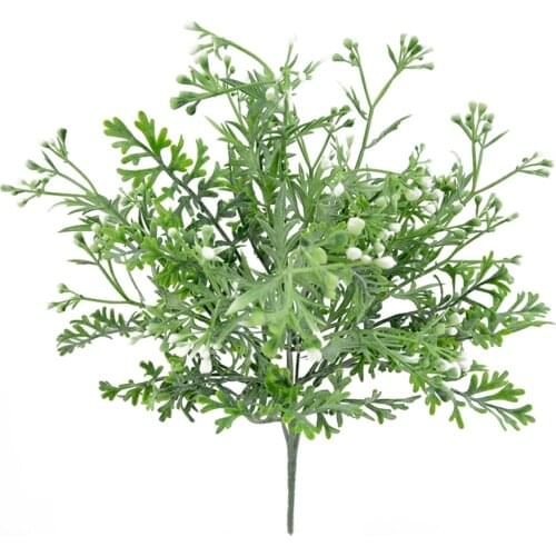 5 fork Artificial Antler Grass Fake Leaves Party Wedding Decoration Home Decor Silk Bride Marriage Plant Ornament Supplies