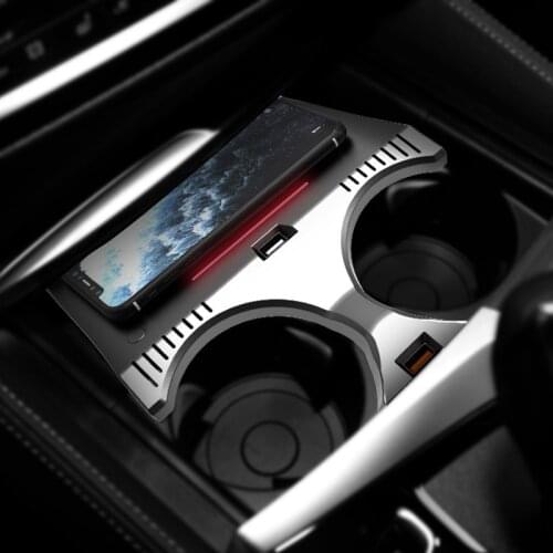 QI car wireless charger for BMW G30 G32 G38 GT 2017-2021 accessories 15W fast phone charger charging phone holder for iPhone 11