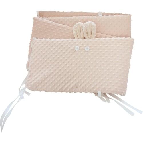 One Piece 2M Baby Crib Bumper Bubble Fleece Thicken Soft Fabric Crib Around Cushion Cot Protector Pillows Newborns Ingenious