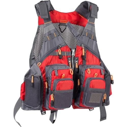 Bassdash Breathable Fishing Vest Outdoor Sports Fly Swimming Safety Adjustable Utility Vest Fishing Tackle for Men and Women