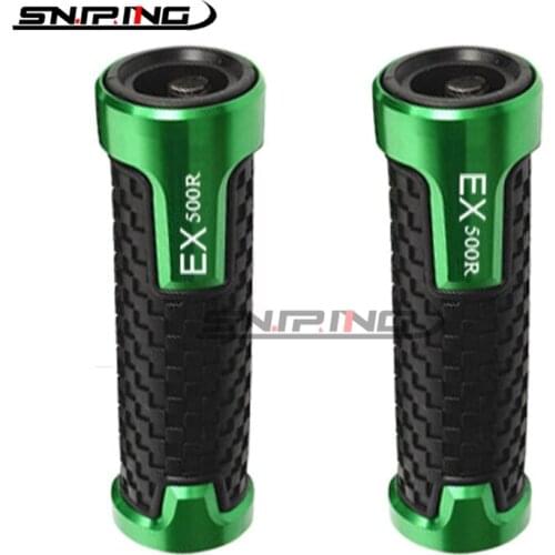 CNC Aluminum Rubber Motorcycle Handlebar Grip Handle Bar Motorbike Grips For Kawasaki ER6N GPZ500S EX500R NINJA 650R ER6F