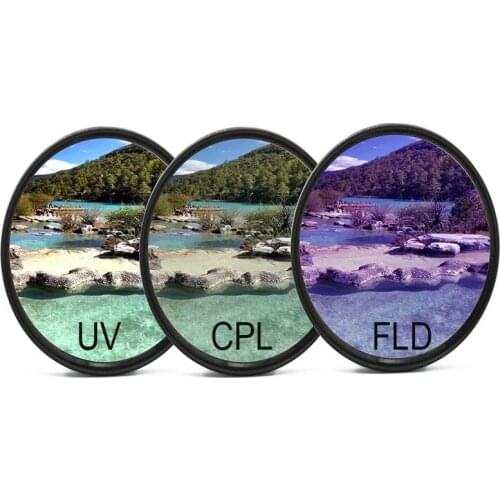 UV CPL FLD Filter 49MM 52MM 55MM 58MM 62MM 67MM 72MM 77MM 3 in 1 Suit for Canon Nikon Sony Camera Lens Accessories