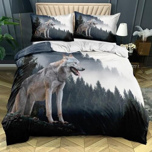 3D Custom-make Bedding sets Animals Comforter case Wolf Design King Queen Full size Home textile