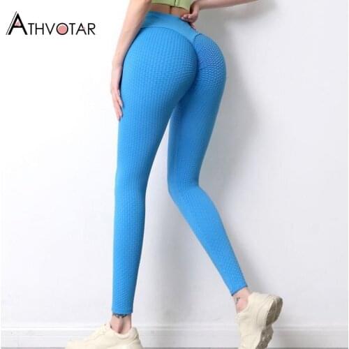 ATHVOTAR Leggings Women Anti Cellulite High Waist Push Up Leggins Fitness Gym Workout Sports Running Legging Women