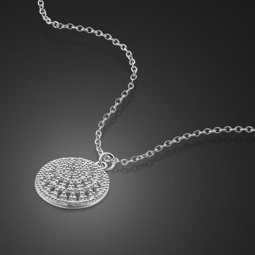 Fashion Women Jewelry 100%925 Sterling silver Biscuit Shape Pendant Necklace Kawaii girl Choker Collar ожерелье 목걸이 Collier