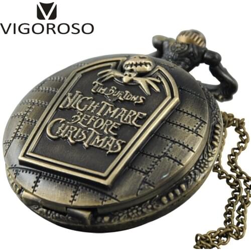 Mens Womens Quartz Pocket Watch Antique Bronze Pockets Watches Classic Slim Necklace Creative Clock