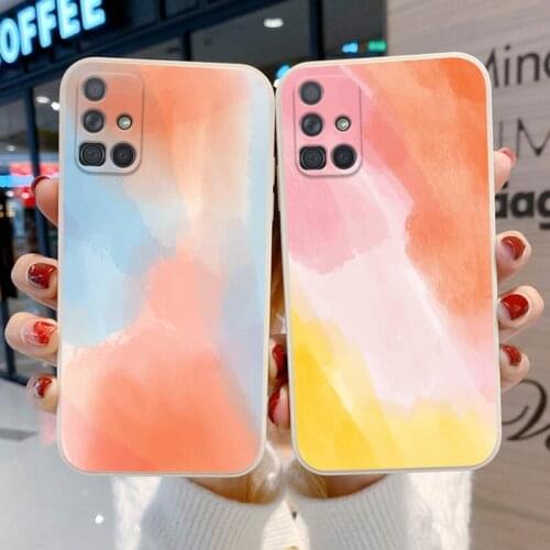 Soft TPU Case For Samsung A32 A51 A52 Cases Galaxy A12 A71 A50 A72 A31 S21 Ultra Plus S30 A21S A30S Gradient Color Phone Covers