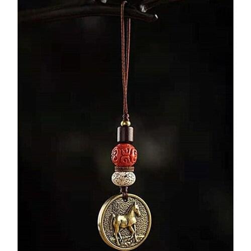 New Zodiac Mobile Phone Chain Pendant Jewelry Rat Ox Tiger Rabbit Dragon Rooster Horse Pig Natal Lanyard Safe Transfer