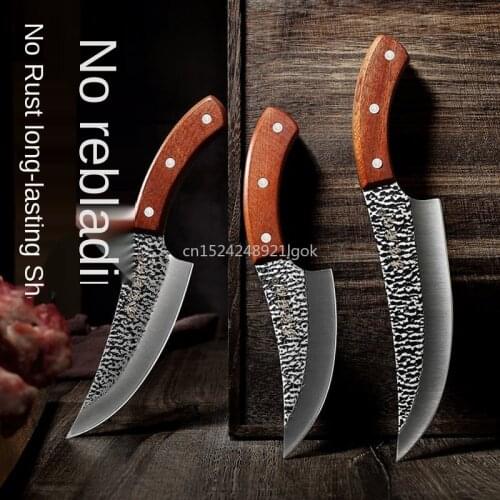 Kitchen Knife Kitchen Household Boning Knife Killing Pig Knife Meat Cutter Stainless Steel Vegetable Cutter Fruit Knife