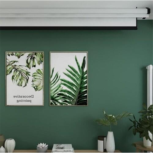 Beibehang Papel de parede American country retro dark green tv background wallpaper nordic style pure color clothing store