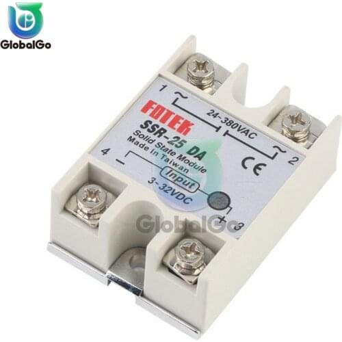 Solid State Relay SSR-25DA SSR-40DA SSR-60DA SSR-100DA 25A 40A 60A 100A DC Single Phase Relay Control Switch
