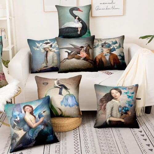 Home Pillows Decoration Nordic Dreaming Girls Cushion Decorative Pillow Almofadas Decorativas Para Sofa Throw Pillow 45*45cm
