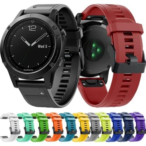 22MM Bracelet Strap For Garmin Fenix 5 Silicone Wrist Band For Garmin Forerunner 935 945 Strap For Garmin Fenix 6 Watchband
