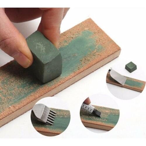 Handmade Leather Abrasive Paste Strop Knife Sharpening Polishing Cream Compound Wax Leathercraf Paste Hand Grinding Block