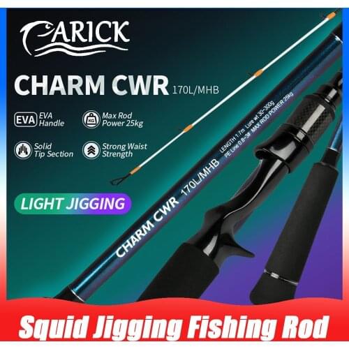 Squid Jigging Fishing Rod 1.7m Lure Weight 30-300g High Carbon Fiber Casting Saltwater Jig Boat Feeder Fishing Pole Sea Rod