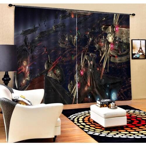 Star Wars Alien Printed Pattern Blackout Curtain Bedroom Living Room Decor for Children Kids Adult cool Gifts