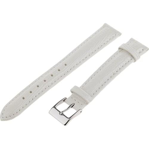 Leather Replacement Strap Wrist Band Watchband with Staineless Steel Pin Buckle 12mm-20mm Wristband Replace