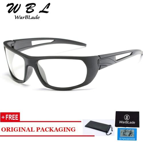 WarBLade Photochromic Sunglasses Men Polarized Chameleon Discoloration Sun glasses for men fashion rimless square sunglasses