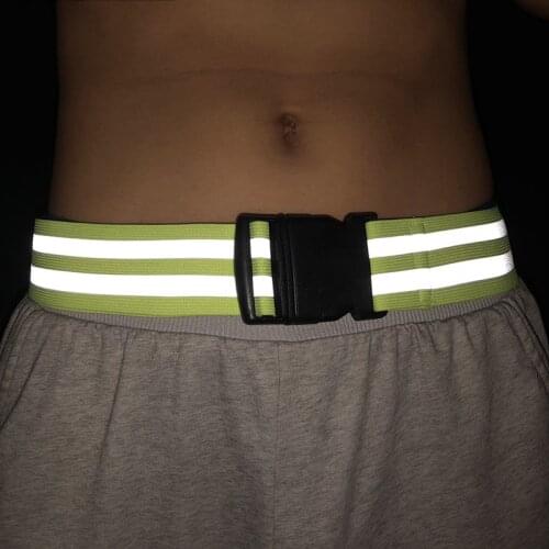NEW 44 Inches Reflective Elastic Waist Belt Highlight Reflective Waistband Night Work Outdoor Sports Traffic Safety Reflective