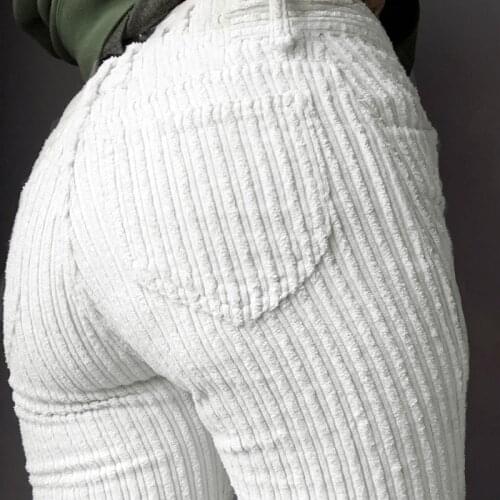 Loose Corduroy Pants Women High Waist Straight Trousers Autumn Winter Casual Long Pants Harajuku Streetwear White Trousers 2020