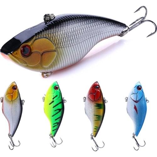 VIB Sinking Fishing Lure 7.5CM 18G Lipless Hard Bait 2 Hooks Fishing Tackle Lures for Fly Fishing