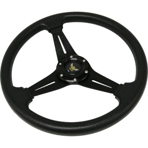 Spceddy Universal 14 Inch Car Sport 345mm Steering Wheel Racing PU Steering Wheel With Horn Button Red Blue Black Yellow Purple