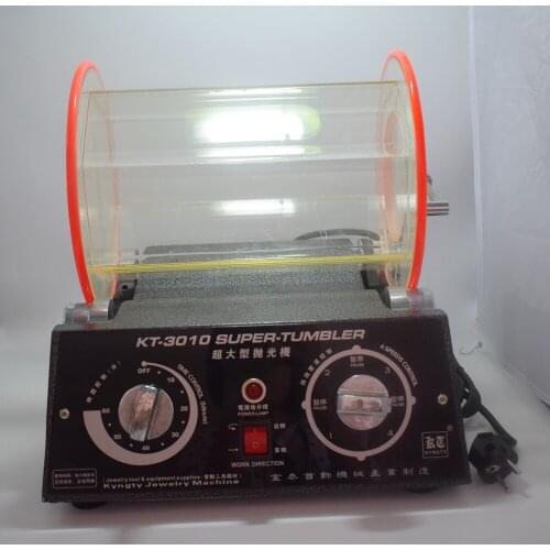 KT3010 Jewelry Vibratory Tumbler 220V/110V 12KG Capacity Barrel Rotary Tumbling Machine