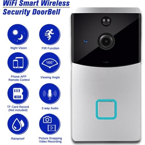 Smart Wireless Security wifi doorbell HD 720P video intercom Recording Video Door Phone Remote Home Monitoring video door bell