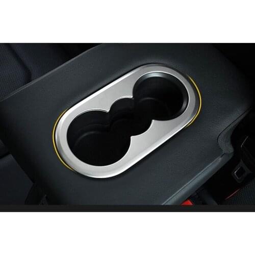 Fit For 2017 VW Tiguan stainless steel Chrome Inner Rear Row Water Cup Frame Cover trim